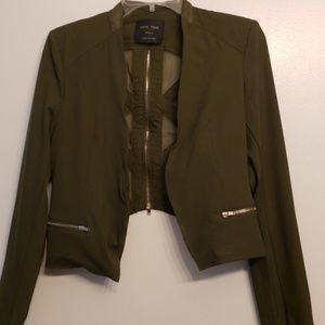 Agaci Green Open Back Blazer